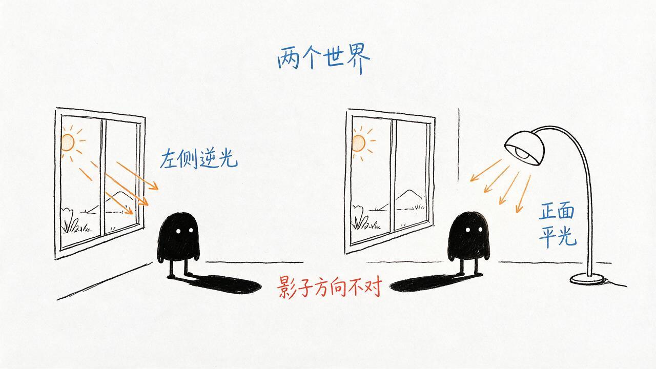 小黑发现光线来自两个世界