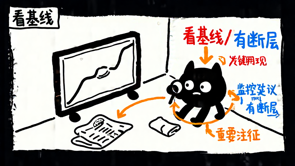 小黑看监控屏幕上的基线，发现断层